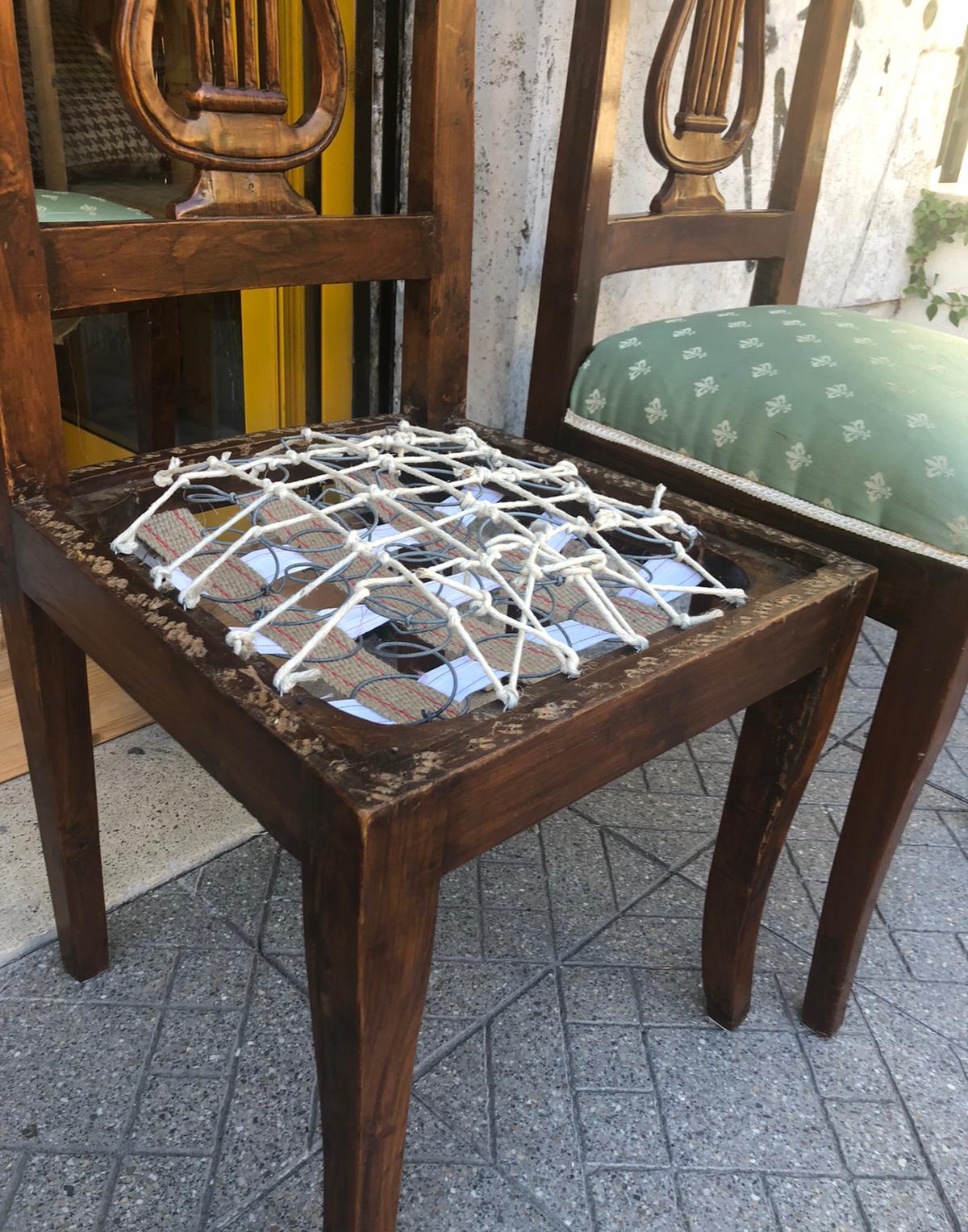 sedia in lavorazione